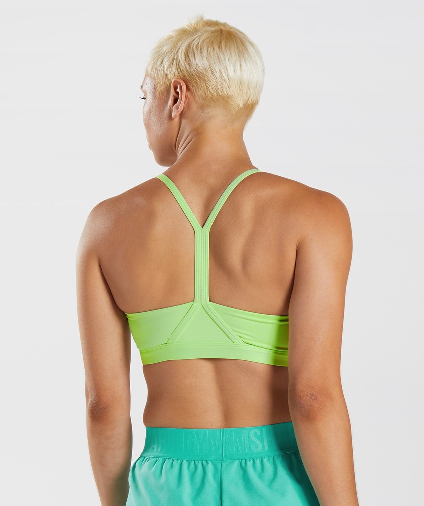 Green Women's Gymshark V Neck Sports Bra | USA-49258