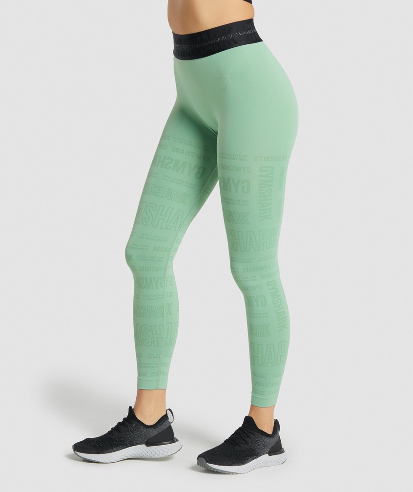 Green Women's Gymshark Vision Leggings | USA-05187