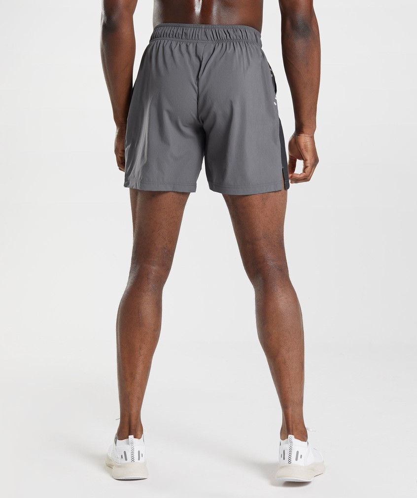 Grey / Black Men's Gymshark Sport Shorts | USA-48251