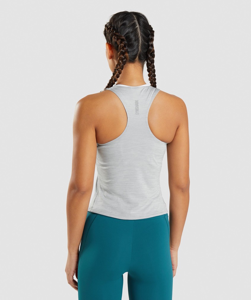 Grey / Green Women's Gymshark Speed Tank | USA-16823