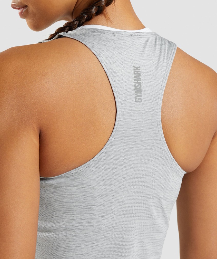 Grey / Green Women's Gymshark Speed Tank | USA-16823