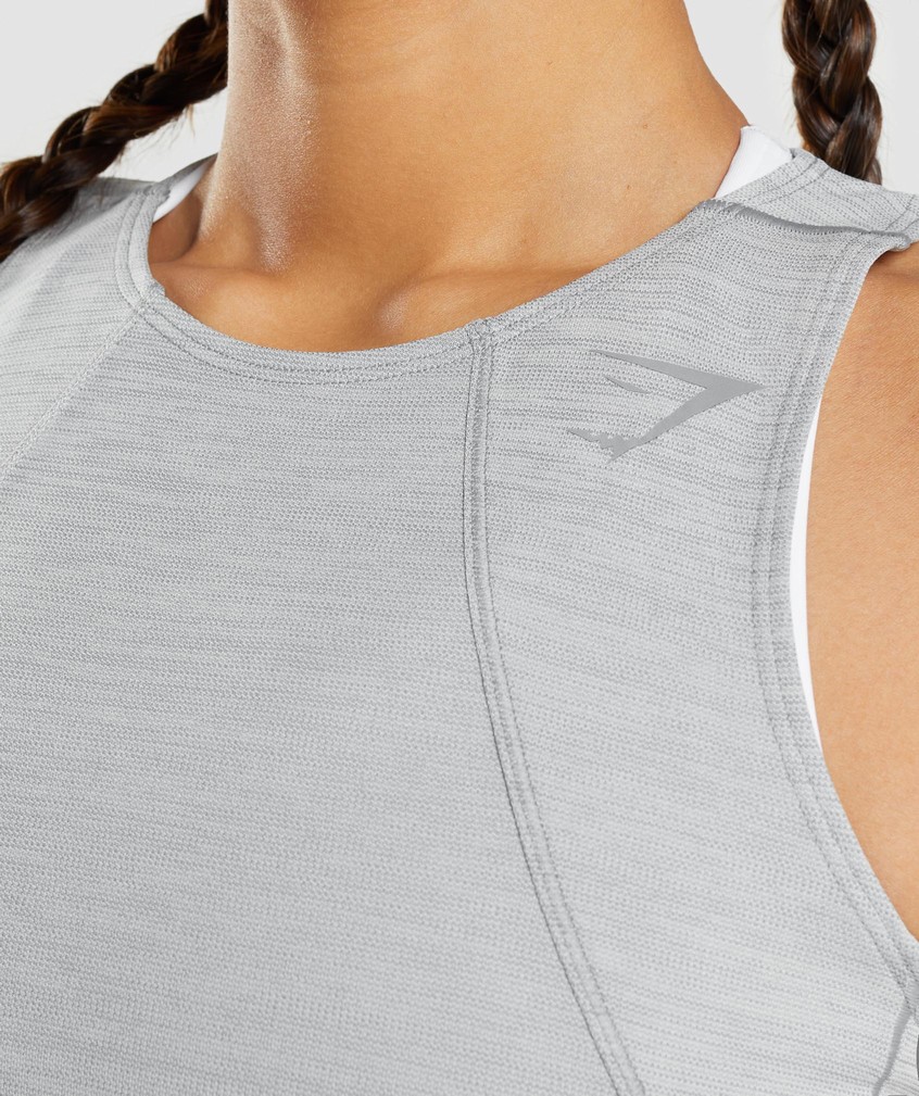 Grey / Green Women's Gymshark Speed Tank | USA-16823