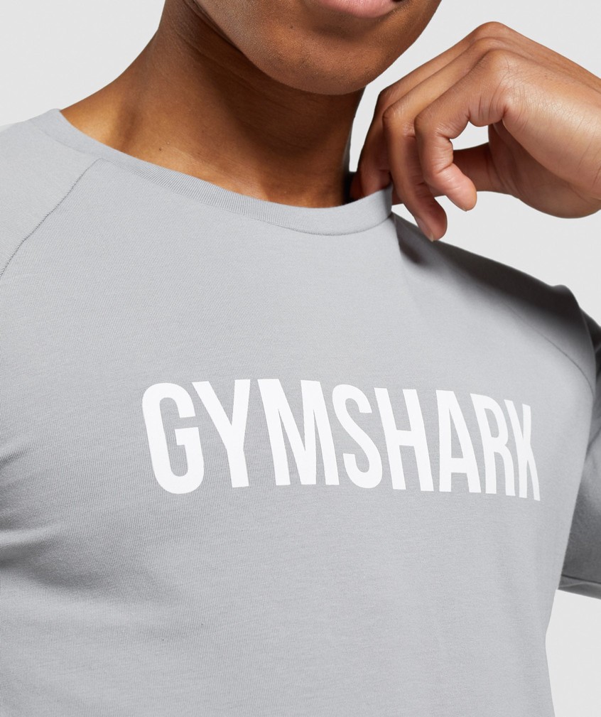 Grey Men's Gymshark Apollo Long Sleeve T-Shirts | USA-42780