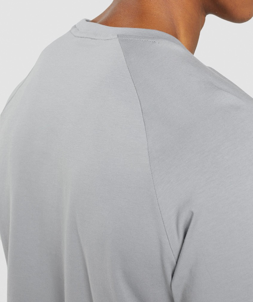 Grey Men's Gymshark Apollo Long Sleeve T-Shirts | USA-79231