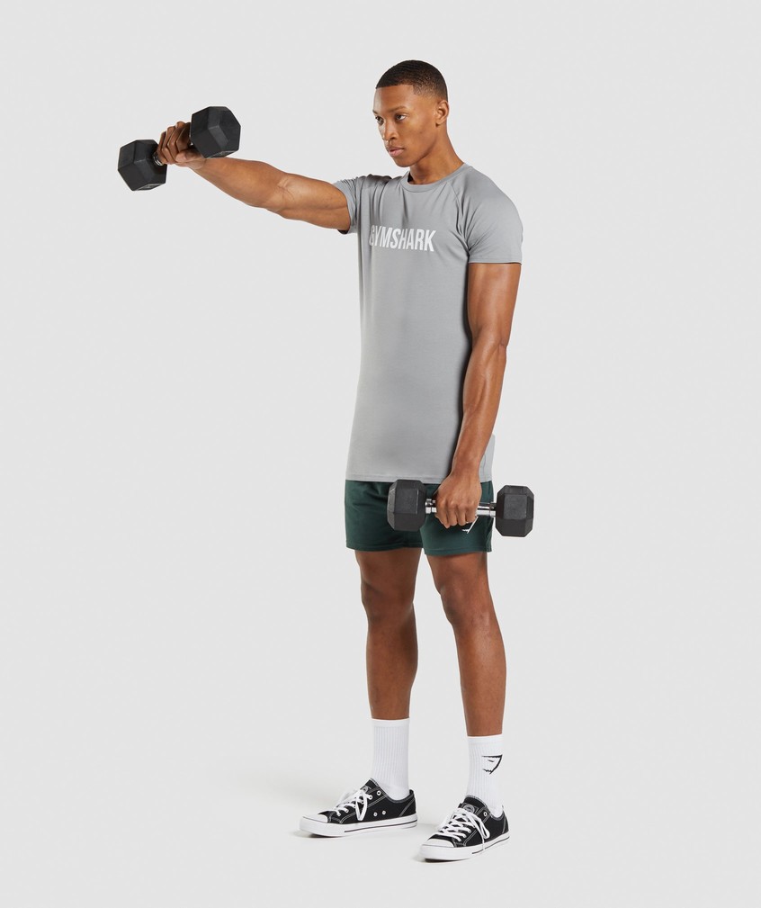 Grey Men's Gymshark Apollo T-Shirts | USA-75360