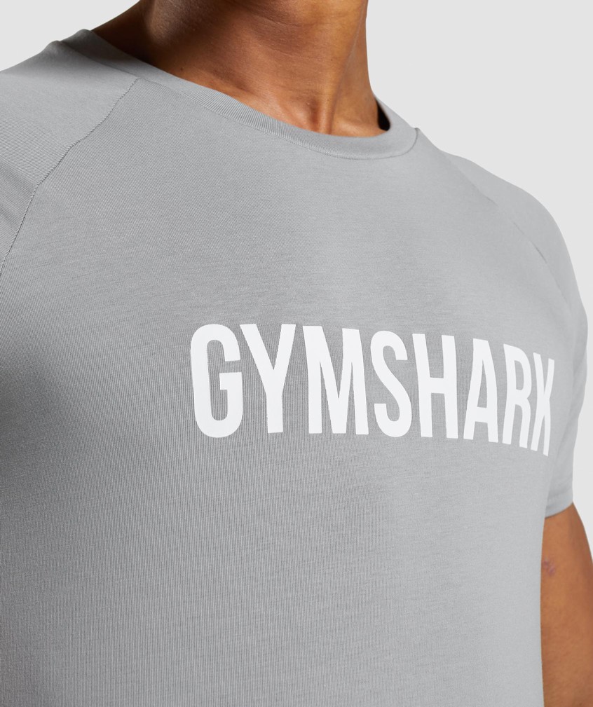 Grey Men's Gymshark Apollo T-Shirts | USA-75360