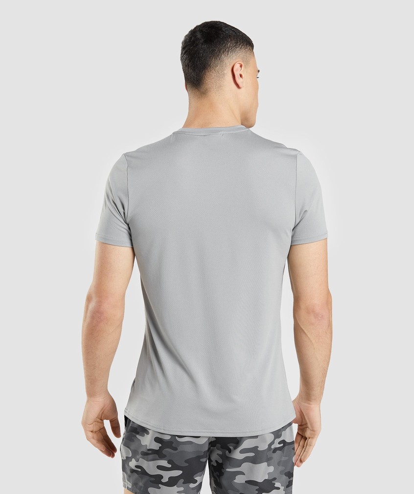 Grey Men's Gymshark Arrival Graphic T-Shirts | USA-54217