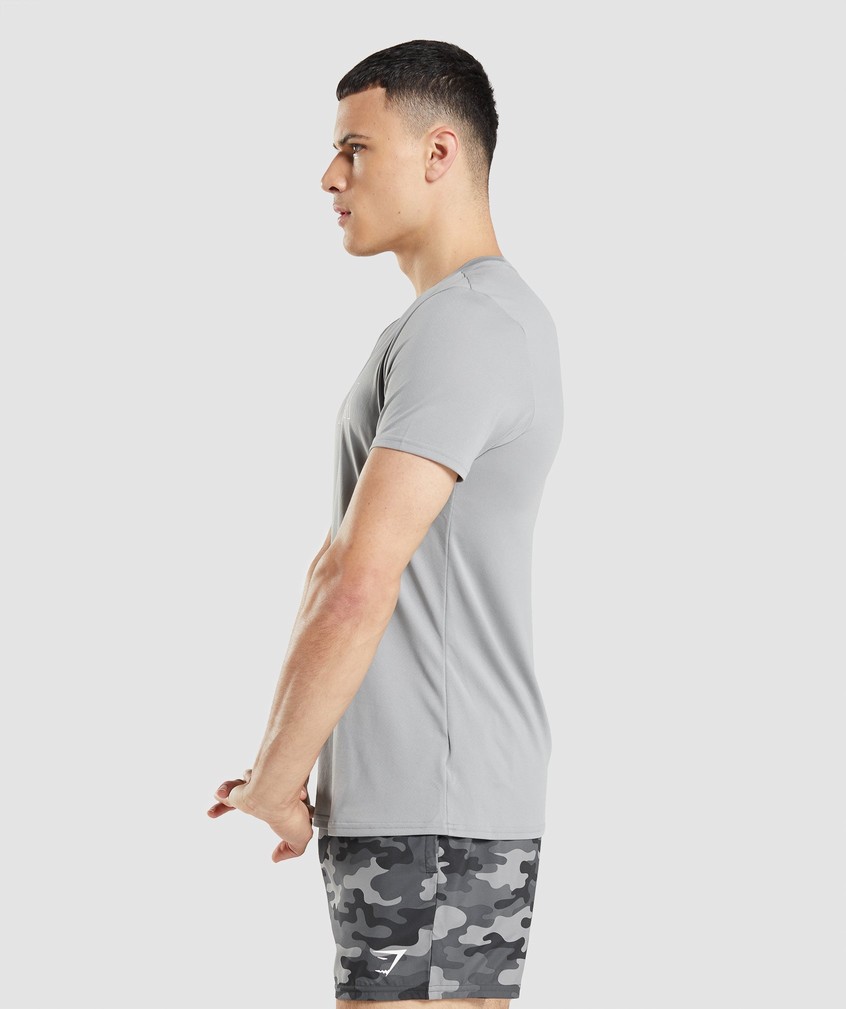 Grey Men's Gymshark Arrival Graphic T-Shirts | USA-54217