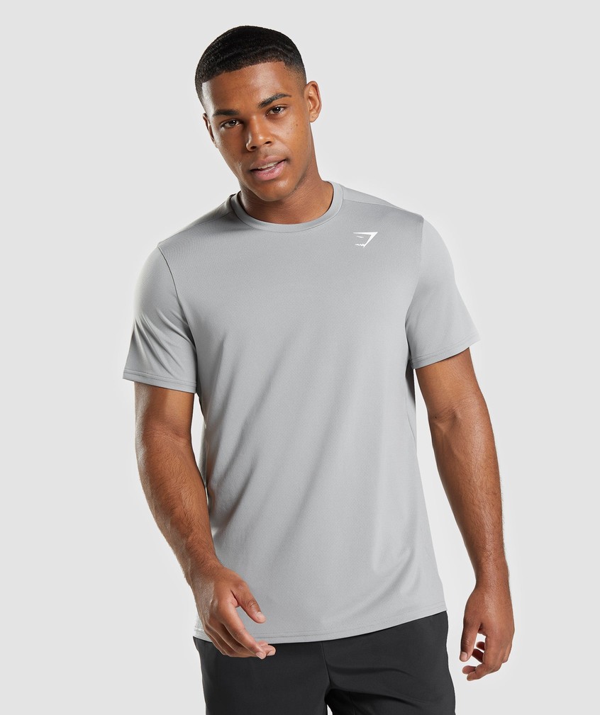 Grey Men\'s Gymshark Arrival Regular Fit T-Shirts | USA-91068