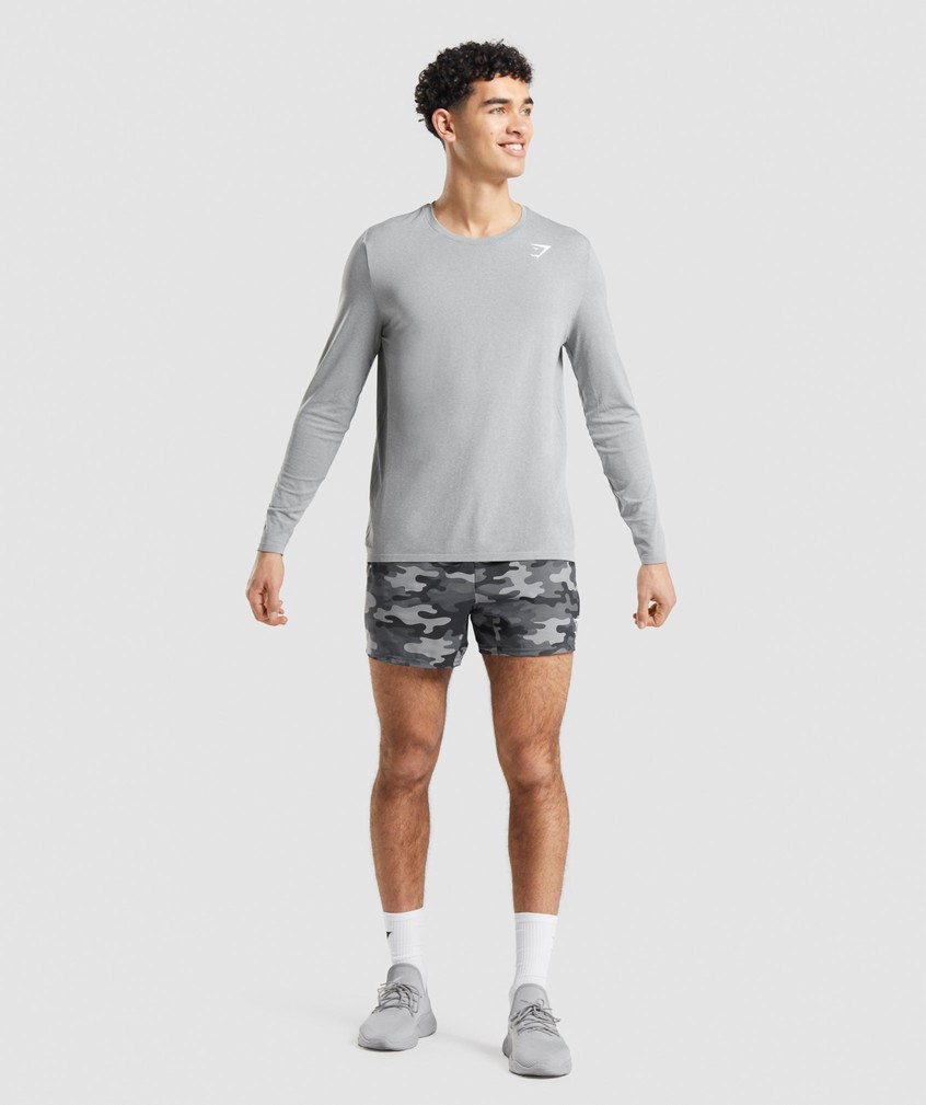 Grey Men's Gymshark Arrival Seamless Long Sleeve T-Shirts | USA-60857