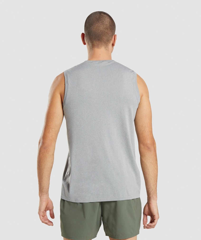 Grey Men's Gymshark Arrival Seamless Tank | USA-01453