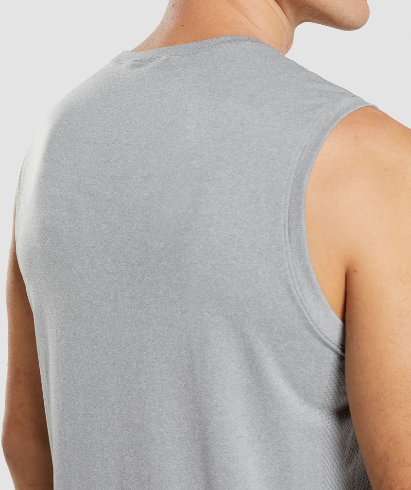 Grey Men's Gymshark Arrival Seamless Tank | USA-01453