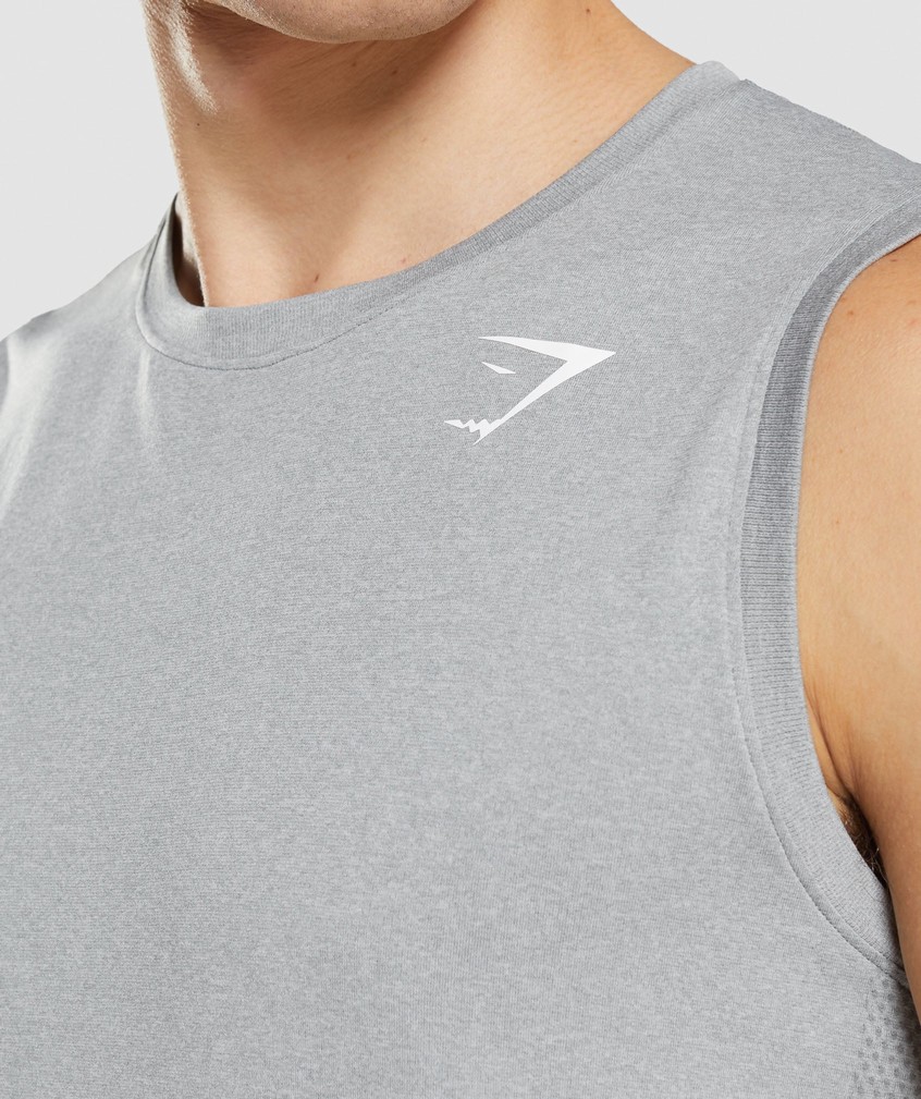 Grey Men's Gymshark Arrival Seamless Tank | USA-01453