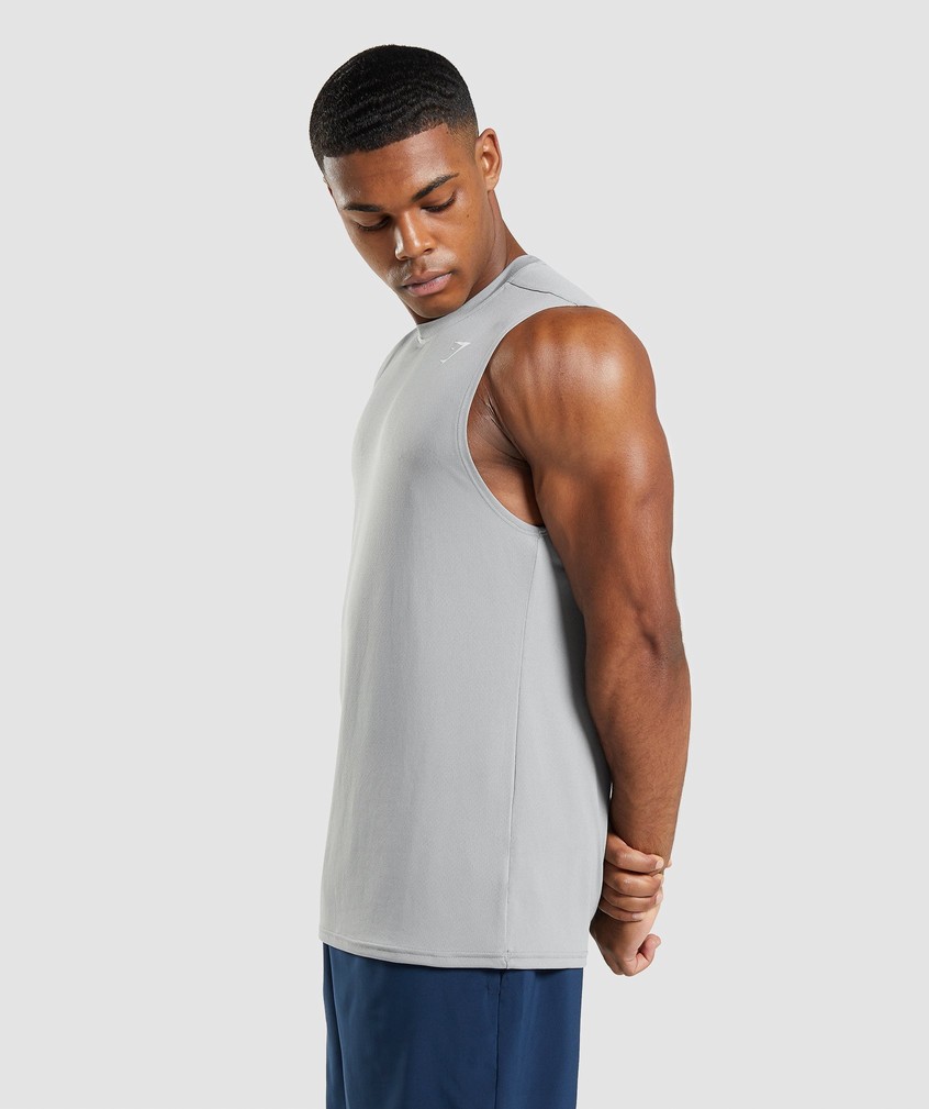 Grey Men's Gymshark Arrival Sleeveless Tank | USA-38957