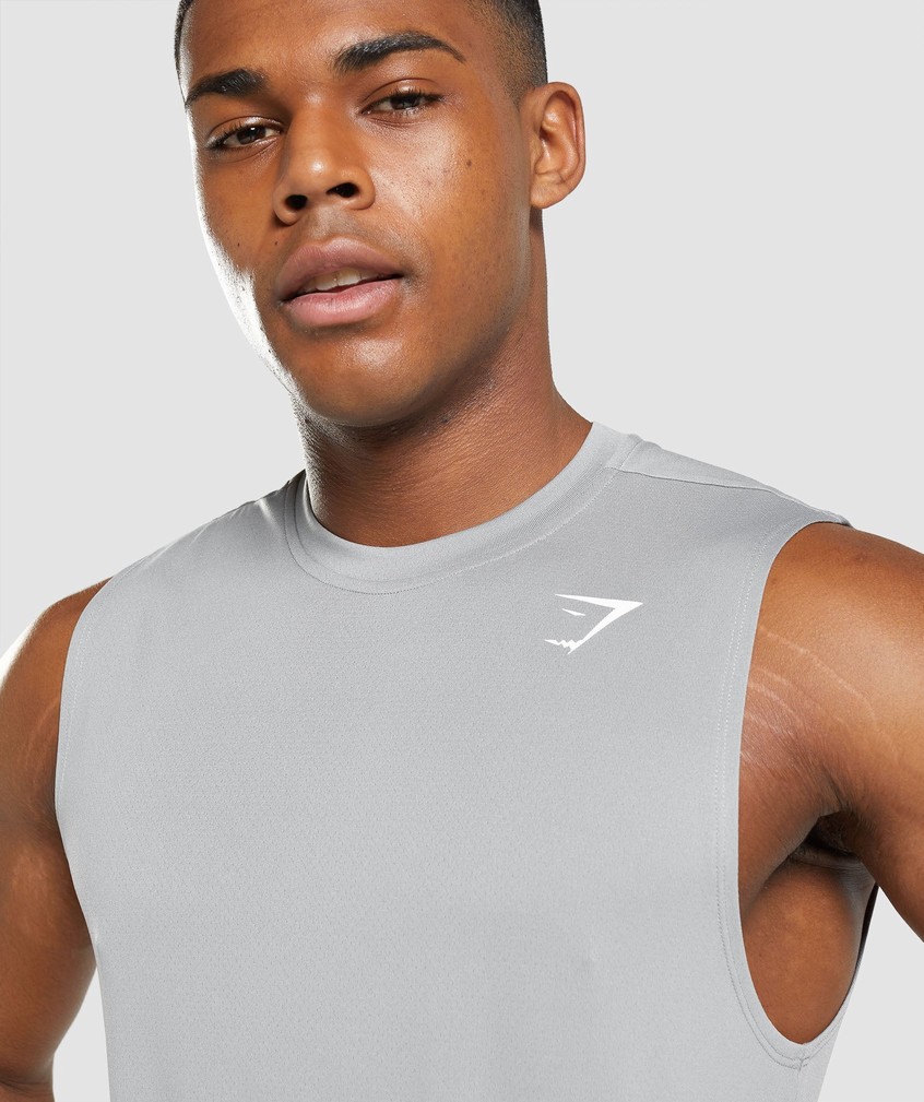 Grey Men's Gymshark Arrival Sleeveless Tank | USA-38957