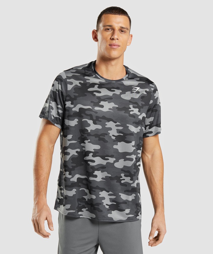 Grey Men\'s Gymshark Arrival T-Shirts | USA-62378