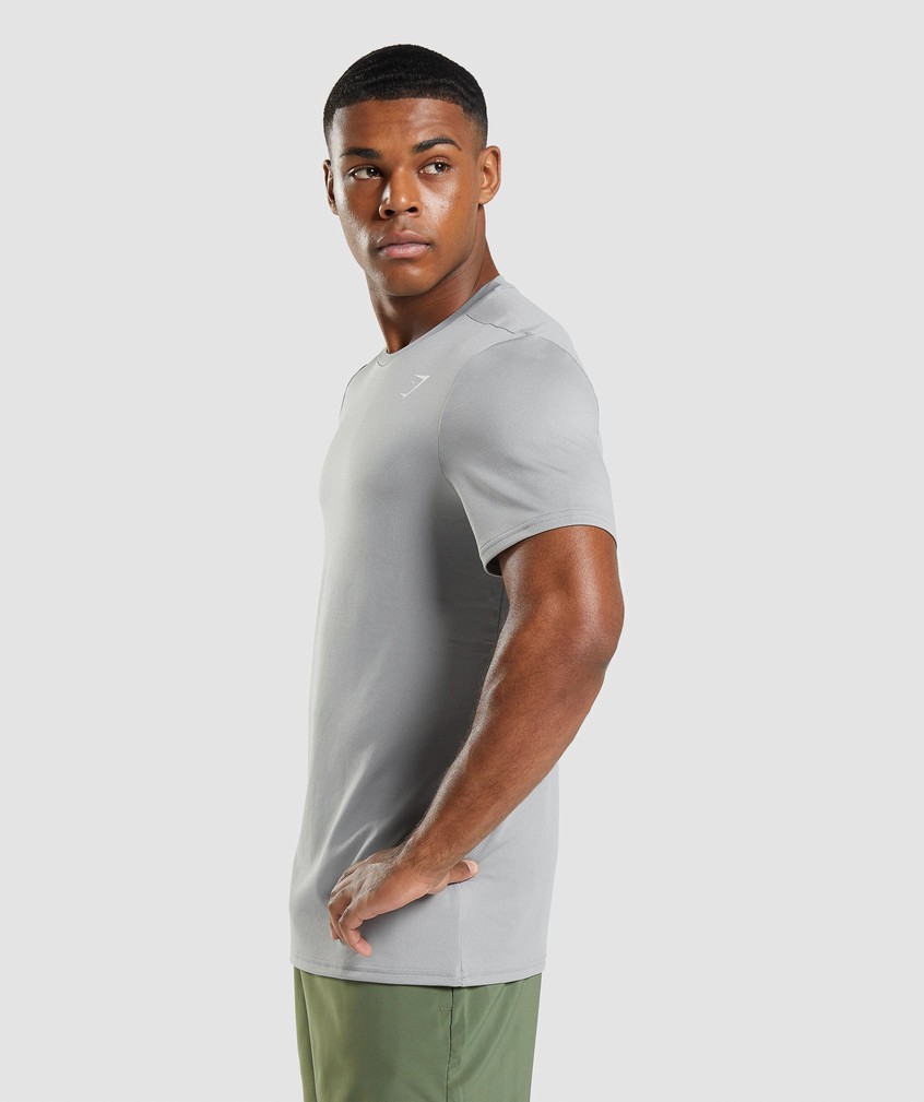 Grey Men's Gymshark Arrival T-Shirts | USA-89217