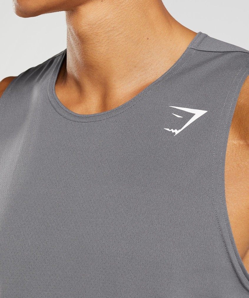 Grey Men's Gymshark Arrival Tank | USA-75906