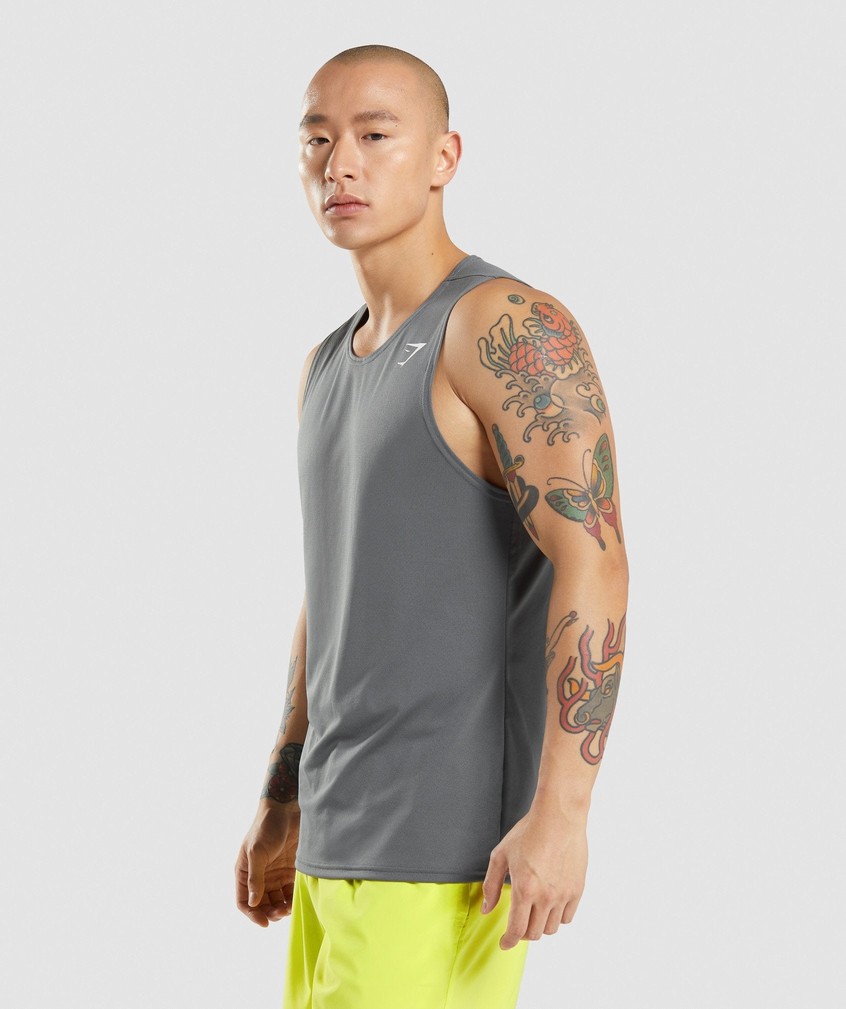 Grey Men's Gymshark Arrival Tank | USA-79852