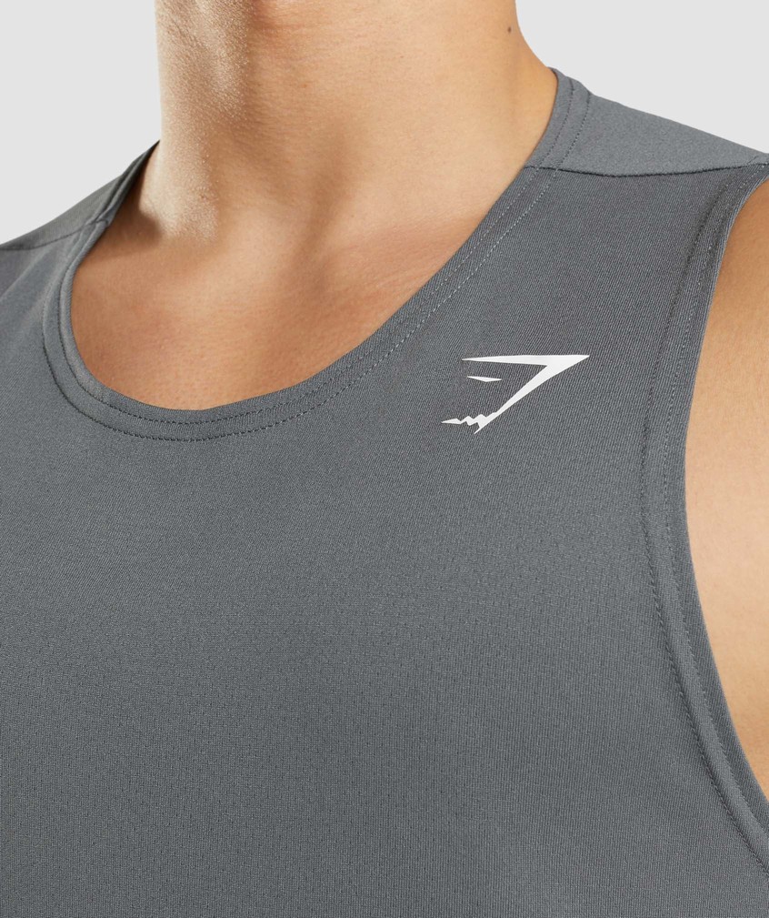 Grey Men's Gymshark Arrival Tank | USA-79852