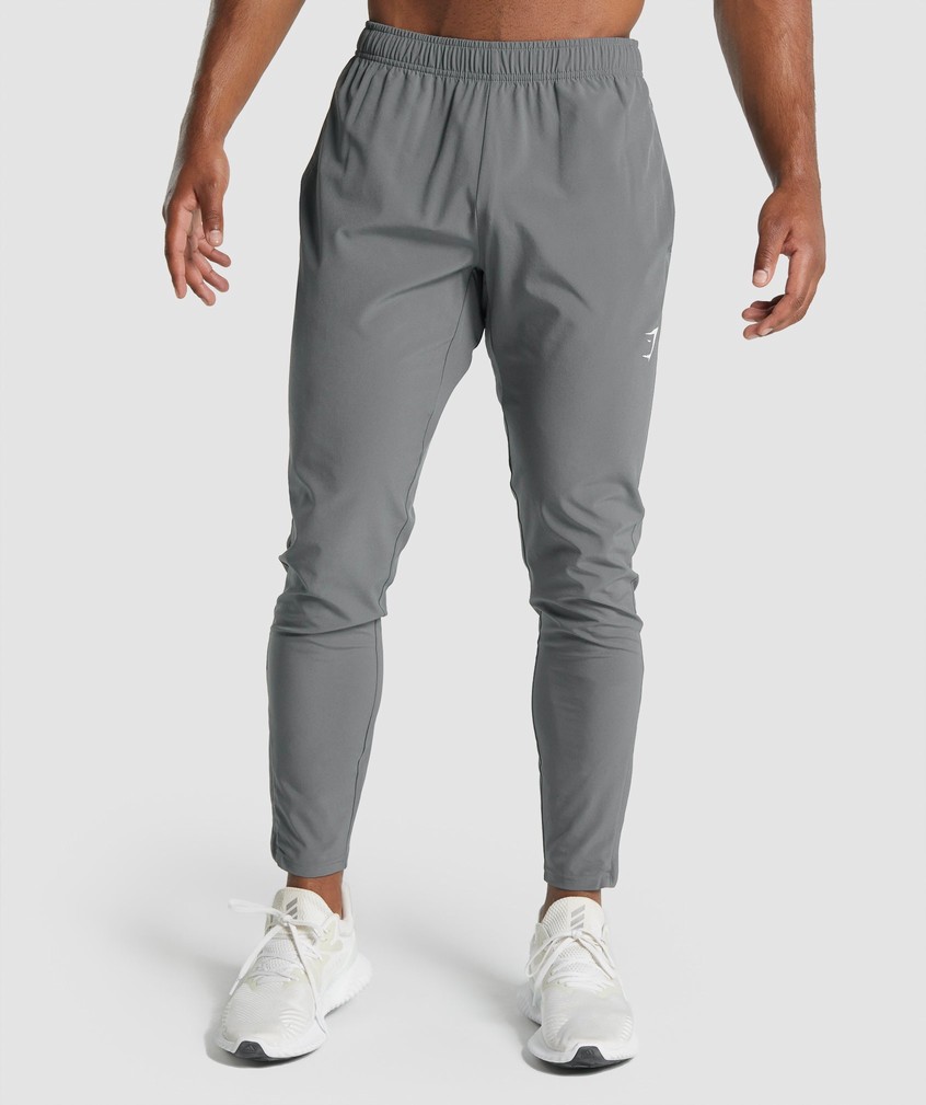 Grey Men\'s Gymshark Arrival Woven Joggers | USA-29317