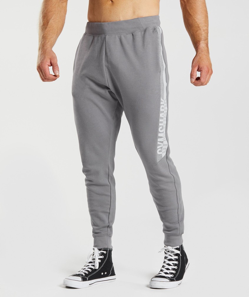 Grey Men\'s Gymshark Bold React Joggers | USA-73120