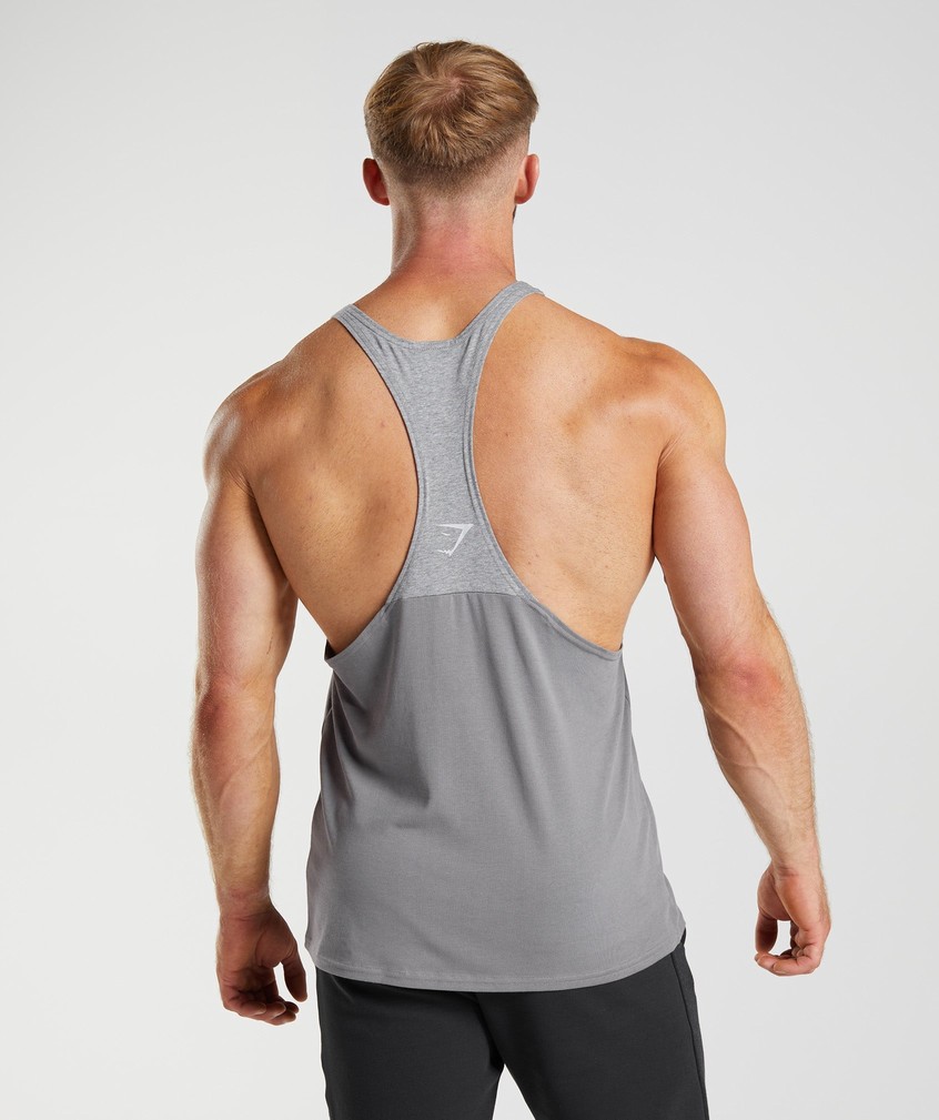 Grey Men's Gymshark Bold React Stringer | USA-65273