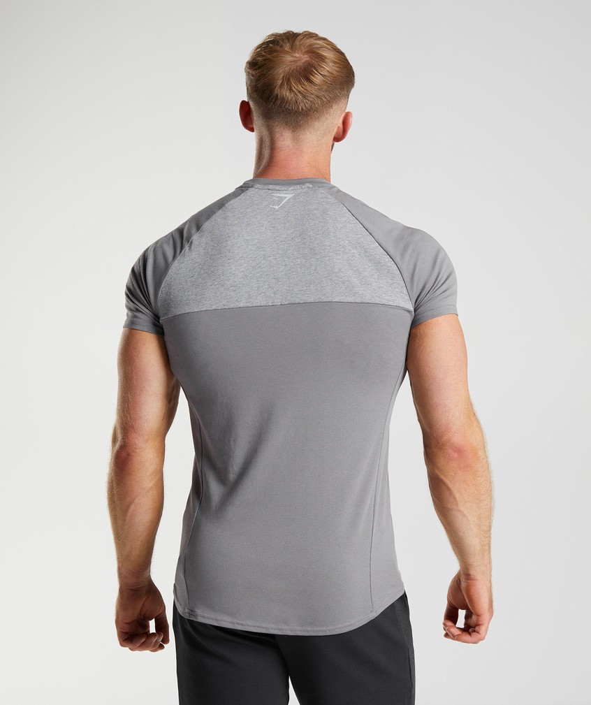 Grey Men's Gymshark Bold React T-Shirts | USA-71640