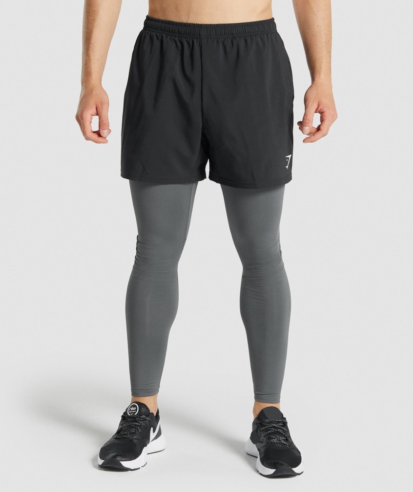 Grey Men's Gymshark Element Baselayer Leggings | USA-06734