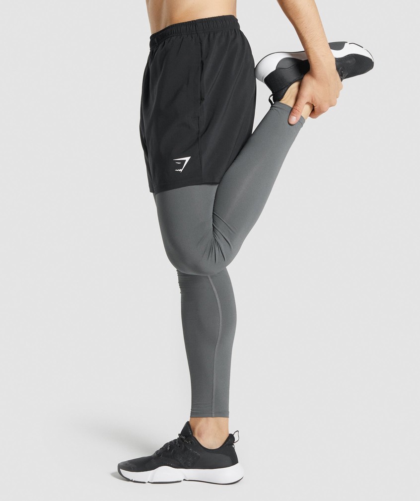 Grey Men's Gymshark Element Baselayer Leggings | USA-06734