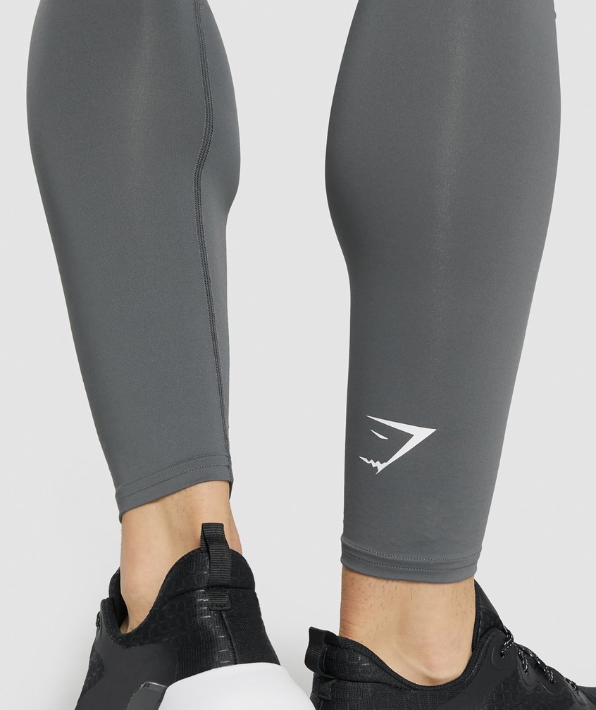 Grey Men's Gymshark Element Baselayer Leggings | USA-06734