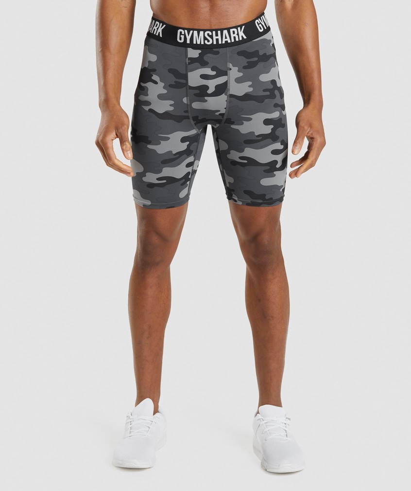 Grey Men\'s Gymshark Element Baselayer Shorts | USA-84916