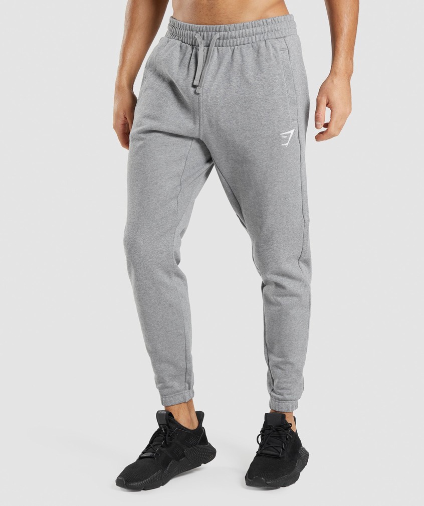 Grey Men\'s Gymshark Essential Joggers | USA-05762