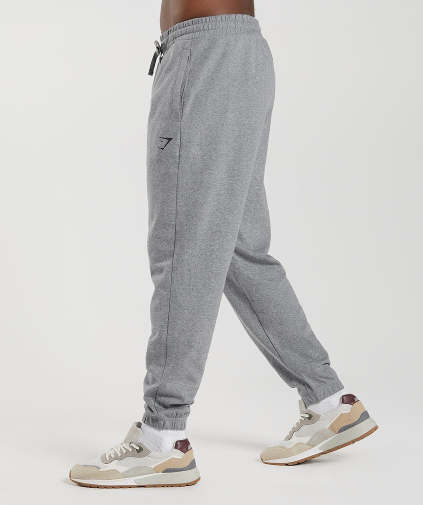 Grey Men's Gymshark Essential Oversized Joggers | USA-21347