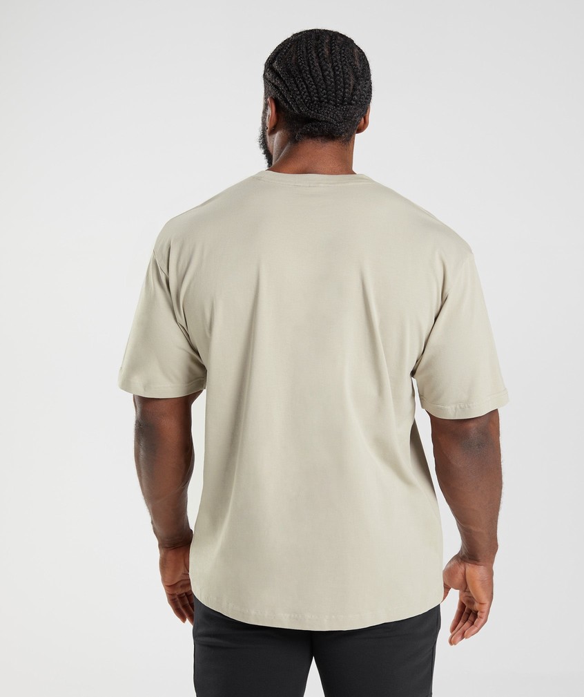 Grey Men's Gymshark Essential Oversized T-Shirts | USA-29061