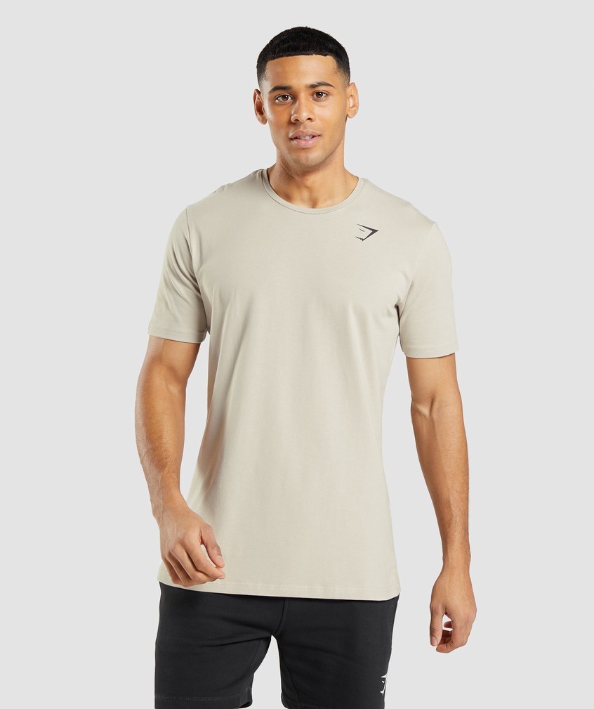 Grey Men\'s Gymshark Essential T-Shirts | USA-25874