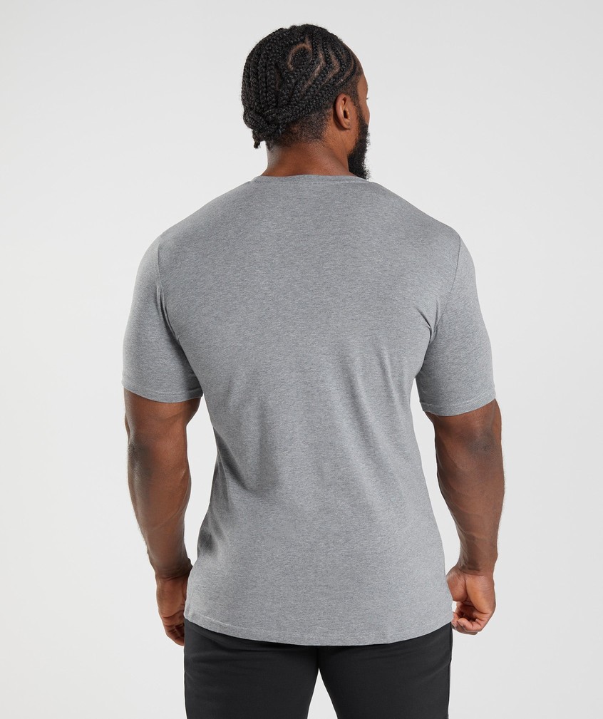 Grey Men's Gymshark Essential T-Shirts | USA-65387