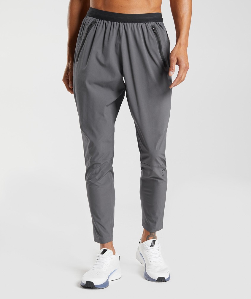 Grey Men\'s Gymshark Hybrid Woven Joggers | USA-31067