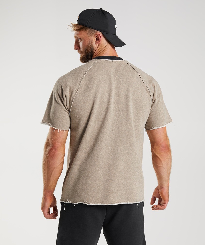 Grey Men's Gymshark Legacy Rag Top T-Shirts | USA-49210