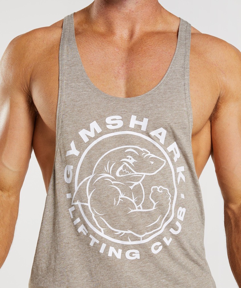 Grey Men's Gymshark Legacy Stringer | USA-53470