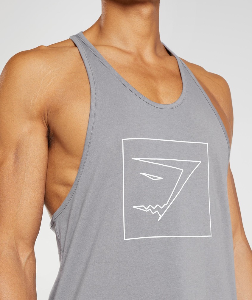 Grey Men's Gymshark Outline Stringer | USA-05921