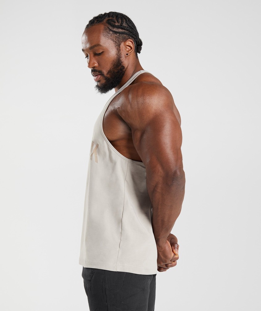 Grey Men's Gymshark Power Stringer | USA-86917