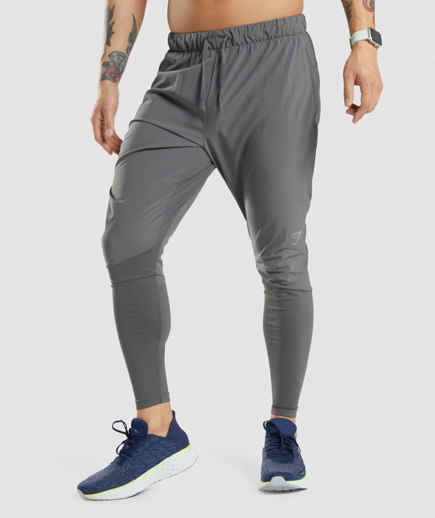 Grey Men\'s Gymshark Speed Joggers | USA-48362