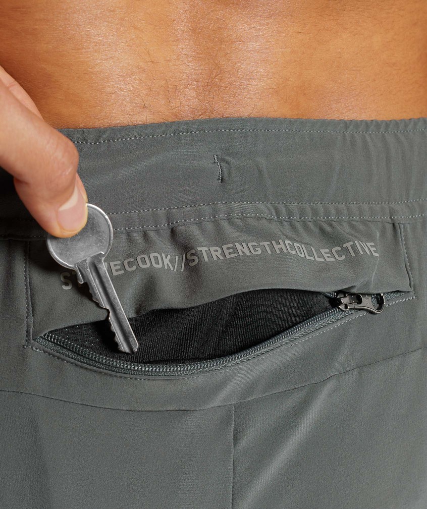 Grey Men's Gymshark Steve Cook Ranger Shorts | USA-59274