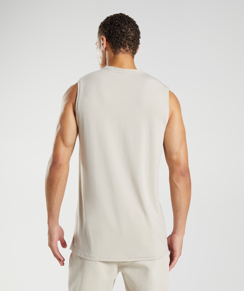 Grey Men's Gymshark Studio Tank | USA-87095