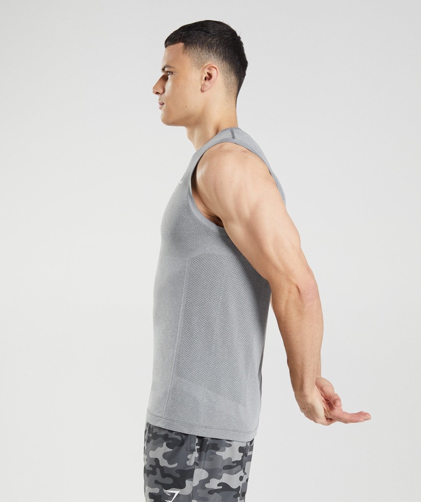 Grey Men's Gymshark Vital Seamless Light Tank | USA-73642