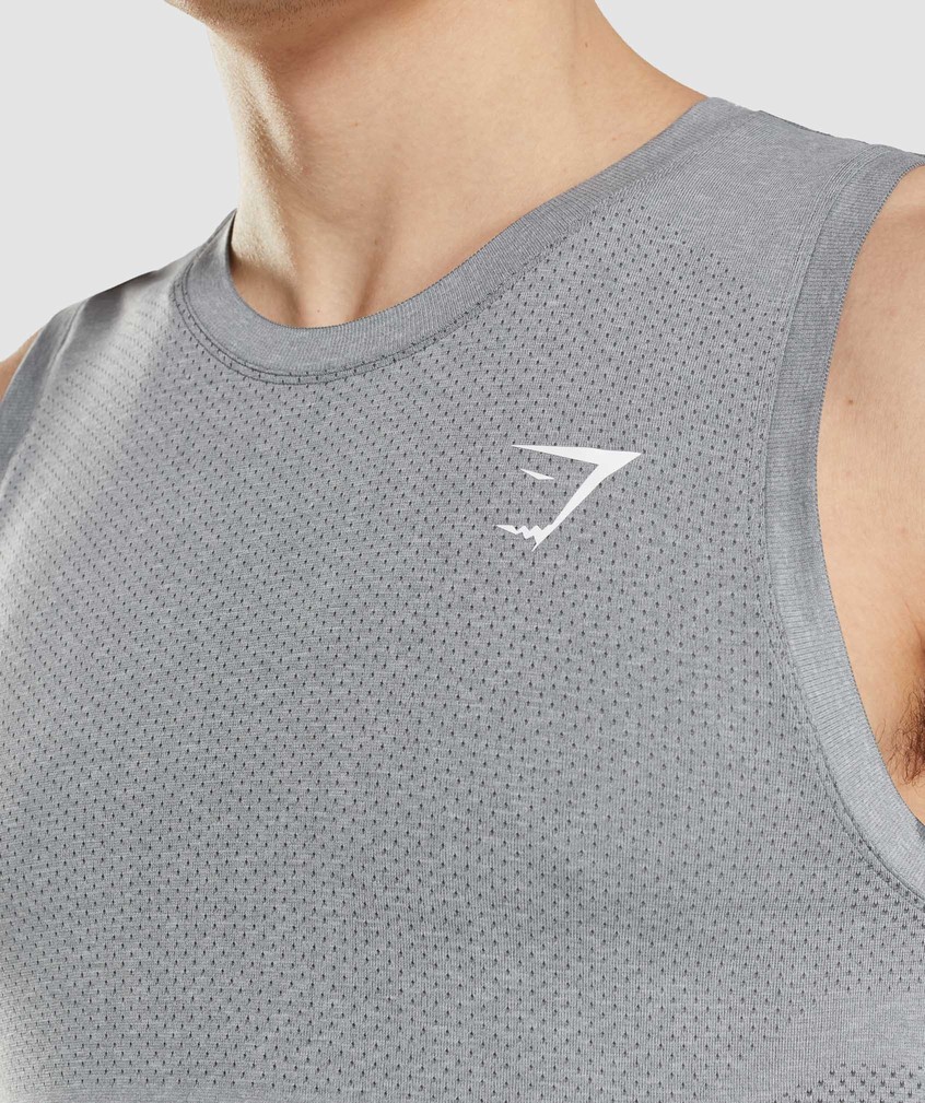 Grey Men's Gymshark Vital Seamless Light Tank | USA-73642