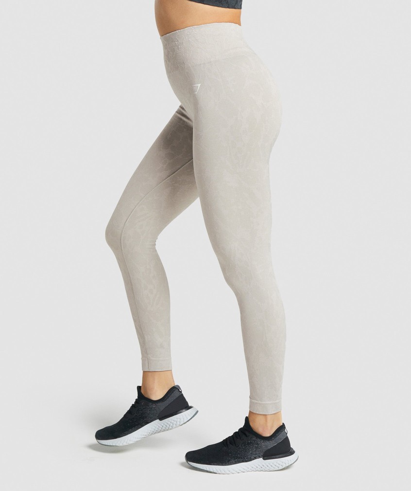 Grey Women's Gymshark Adapt Animal Seamless Leggings | USA-43590