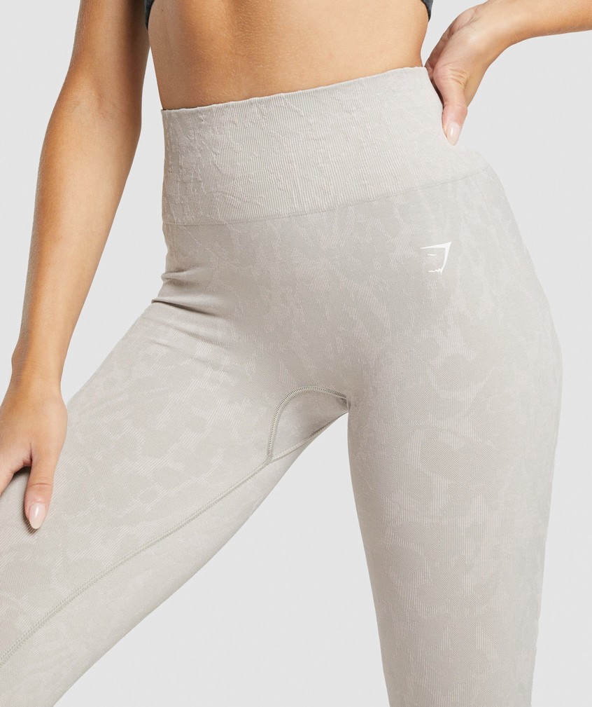 Grey Women's Gymshark Adapt Animal Seamless Leggings | USA-43590