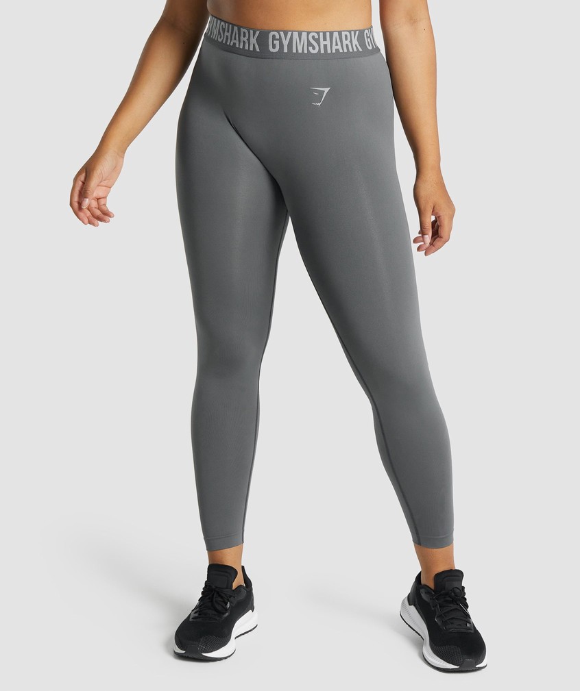 Grey Women\'s Gymshark Fit Seamless Leggings | USA-61095